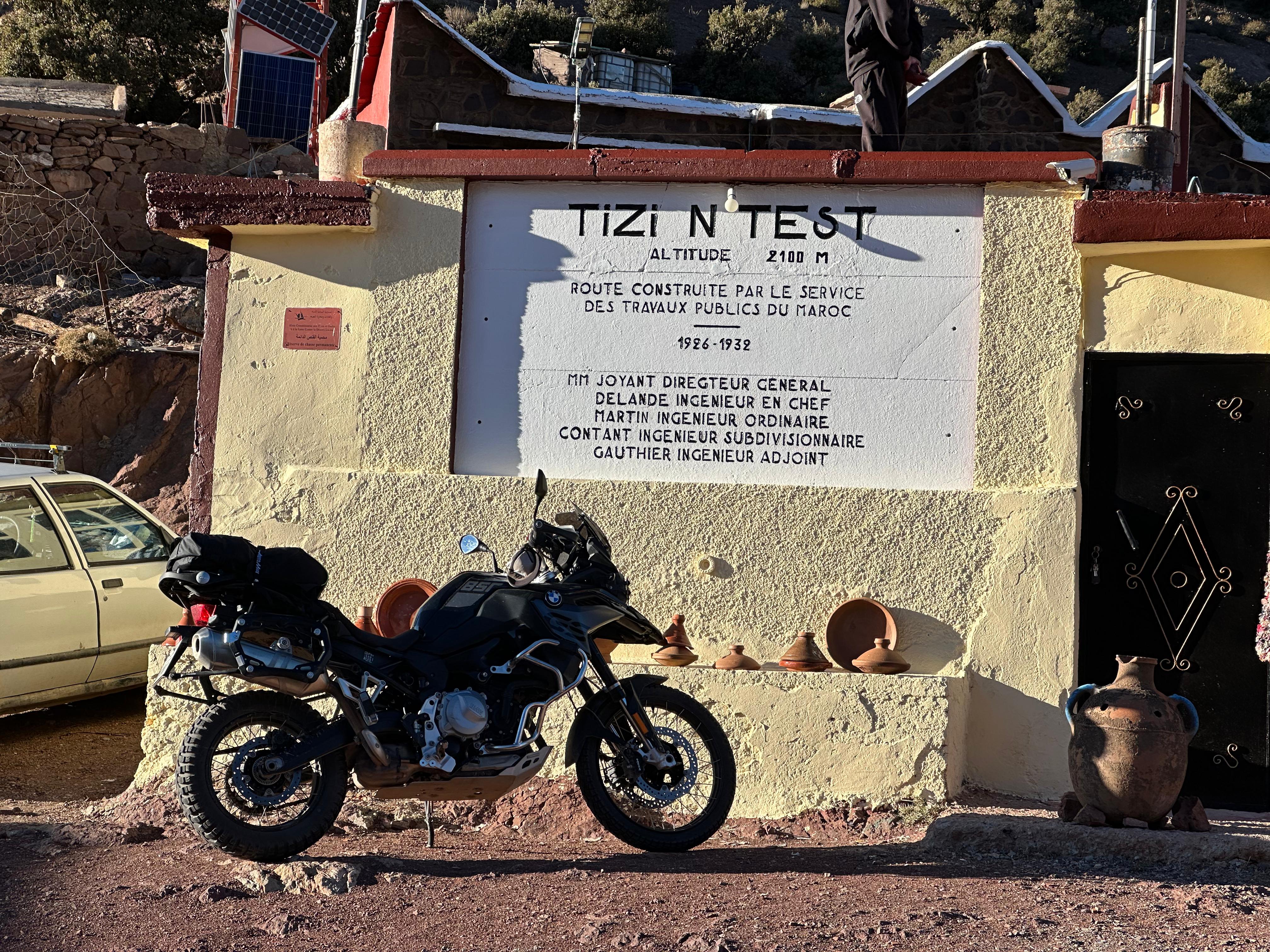Riders during a motorcycle tour in Morocco